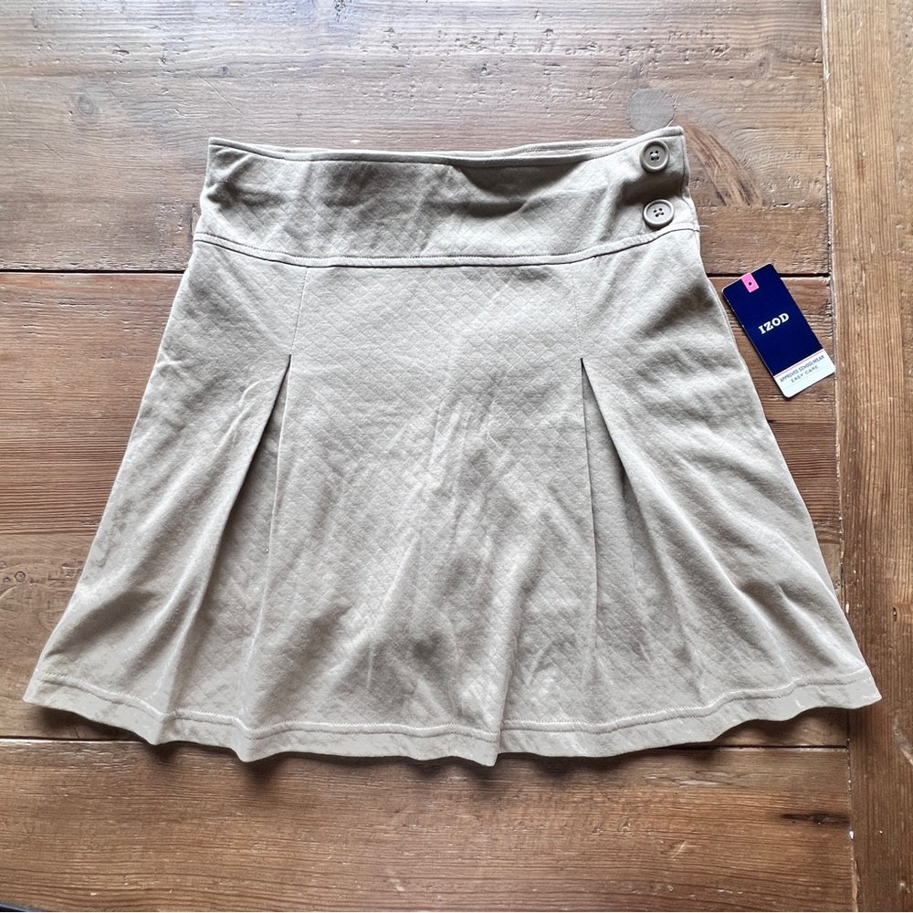 IZOD beige girls school uniform skort size 16